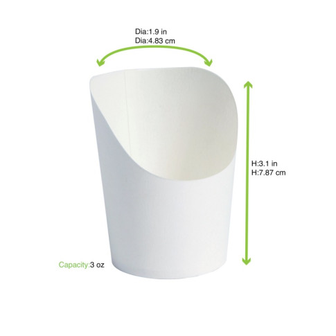 Pot wrap carton blanc   H79mm