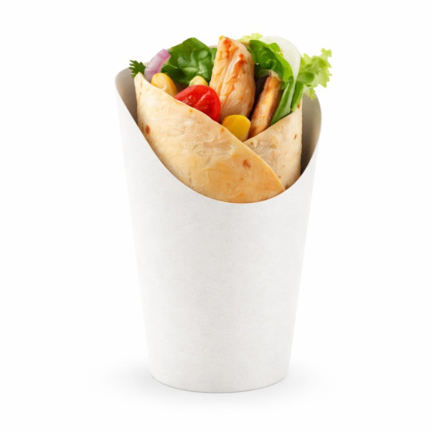 Pot wrap carton blanc  H118mm 230ml