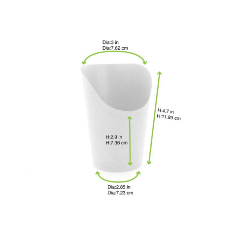 Pot wrap carton blanc  H118mm 230ml