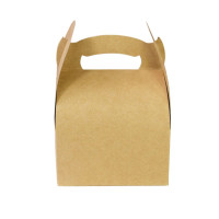 Boîte pâtissière haute carton kraft avec poignée 110x100mm H153mm