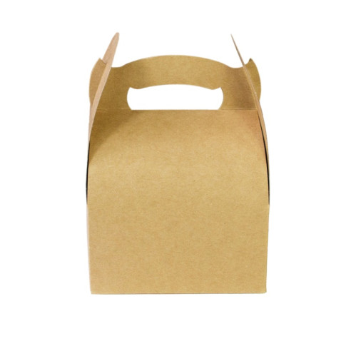 Boîte pâtissière haute carton kraft avec poignée 110x100mm H153mm