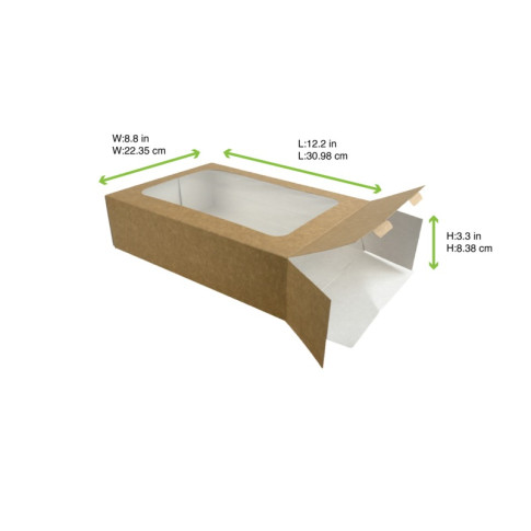Etui en carton kraft pour plateau repas 310x223mm H83mm