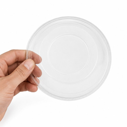 Couvercle PET transparent rentrant  H13mm