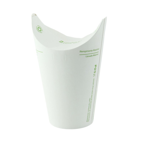 Pot Nolida blanc en carton à fermeture intégrée  H105mm 375ml