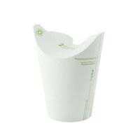 Pot Nolida blanc en carton à fermeture intégrée  H81mm 250ml