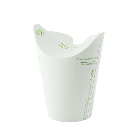 Pot Nolida blanc en carton à fermeture intégrée  H81mm 250ml
