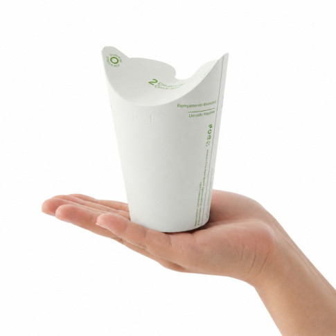 Pot Nolida blanc en carton à fermeture intégrée  H81mm 250ml