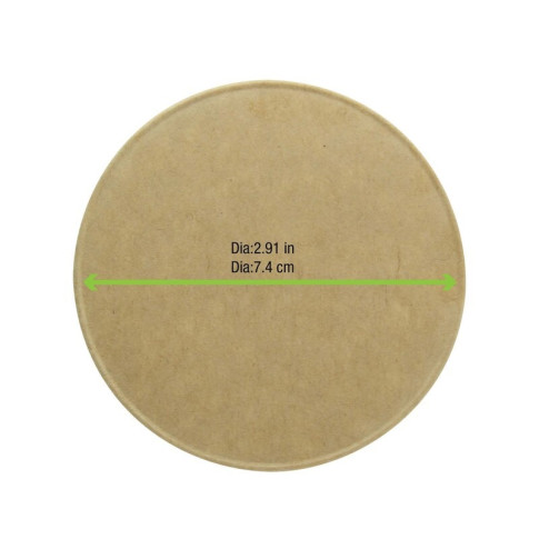 Couvercle carton kraft chaud et froid  H8mm