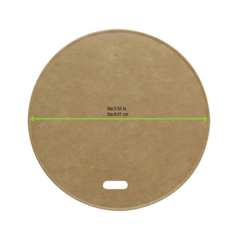 Couvercle carton kraft chaud et froid  H11mm