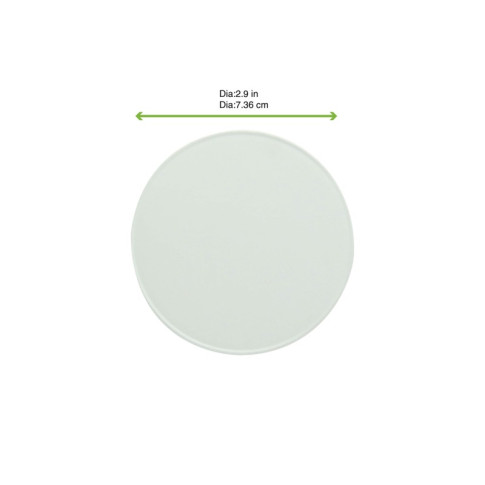 Couvercle plat blanc en carton sans matière plastique, Waterbased  H12mm