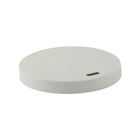 Couvercle plat blanc en carton sans matière plastique, Waterbased  H10mm