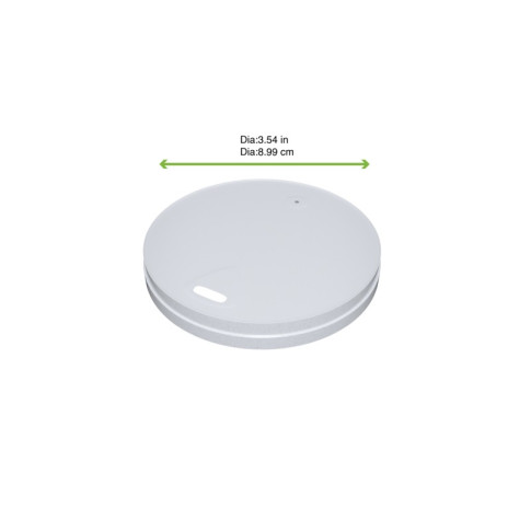 Couvercle plat blanc en carton sans matière plastique, Waterbased  H10mm