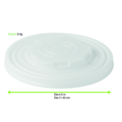 Couvercle CPLA blanc   H10mm