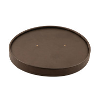 Couvercle plat noir en carton kraft perforé pour la vapeur  H15mm