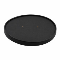 Couvercle plat brun en carton kraft perforé pour la vapeur  H16mm