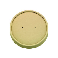 Couvercle plat brun en carton kraft sans matière plastique, Waterbased  H16mm