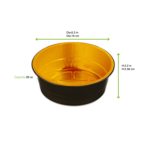 Opseal Pot aluminium noir/or   H55mm 800ml