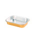 Opseal Barquette aluminium extérieur or/ Intérieur argenté 161x110mm H30mm 320ml