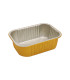 Opseal Barquette aluminium extérieur or/ Intérieur argenté 161x110mm H40mm 680ml