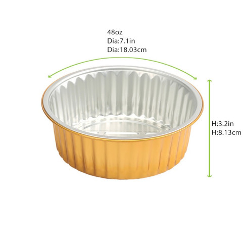 Opseal Pot aluminium couleur or   H80mm 1 370ml