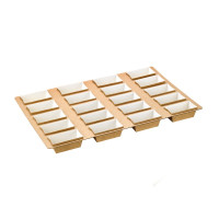 Plateau carton microflute rectangulaire avec 20 moules de cuisson  3 600x5 600mm