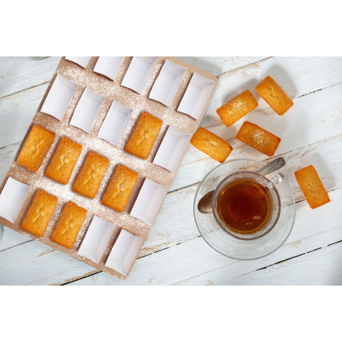 Plateau carton microflute rectangulaire avec 20 moules de cuisson  3 600x5 600mm