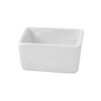Mini bol cube en porcelaine blanc  51x51mm H25mm