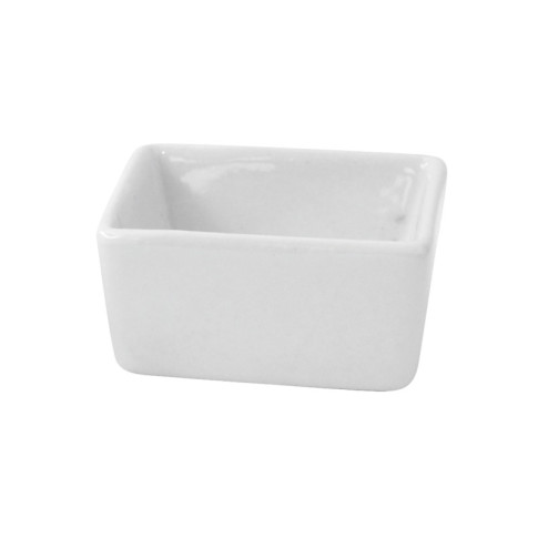 Mini bol cube en porcelaine blanc  51x51mm H25mm
