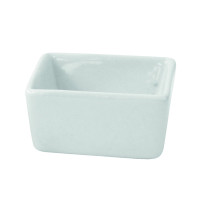 Mini bol cube en porcelaine blanc  60x60mm H53mm