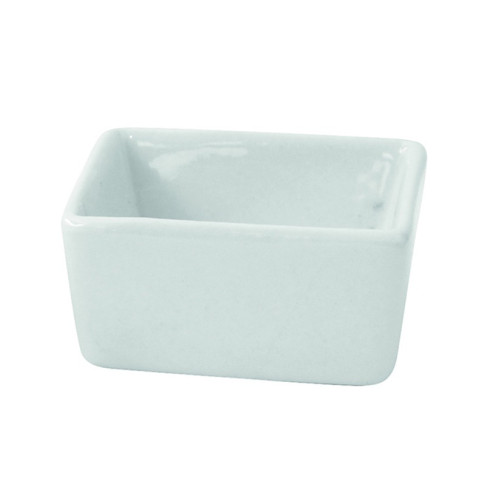 Mini bol cube en porcelaine blanc  60x60mm H53mm