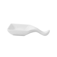 Mini cuillère carrée en porcelaine blanc  96x53mm H15mm