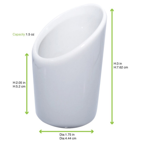 Mini pot en porcelaine blanc   H80mm