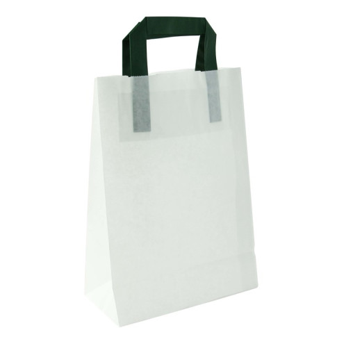Sac cabas papier blanc recyclé 200x100mm H280mm