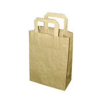 Sac cabas papier kraft brun recyclé 220x100mm H280mm