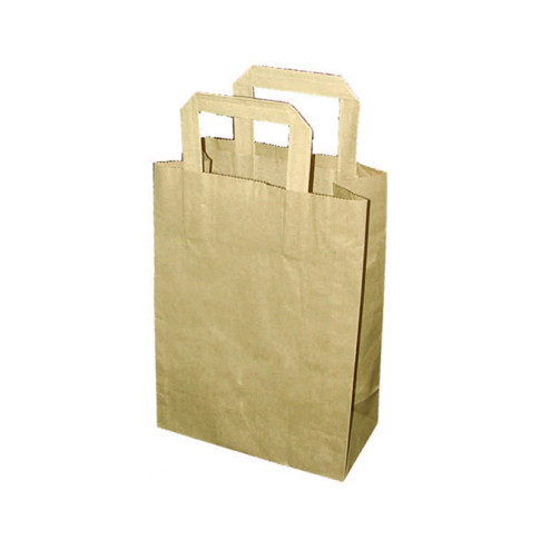 Sac cabas papier kraft brun recyclé 220x100mm H280mm