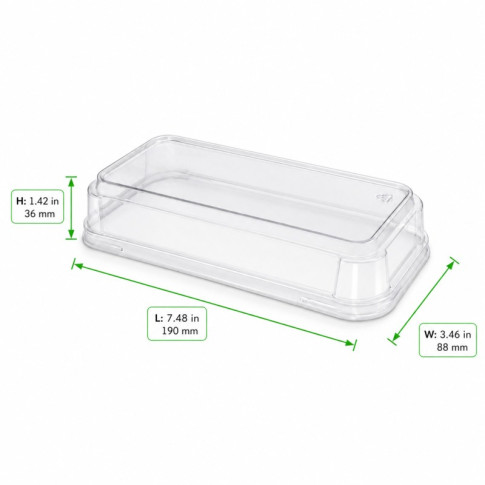 Couvercle Pet anti-buée pour moule de cuisson 210MCMO590 210MCMO590 190x88mm H36mm