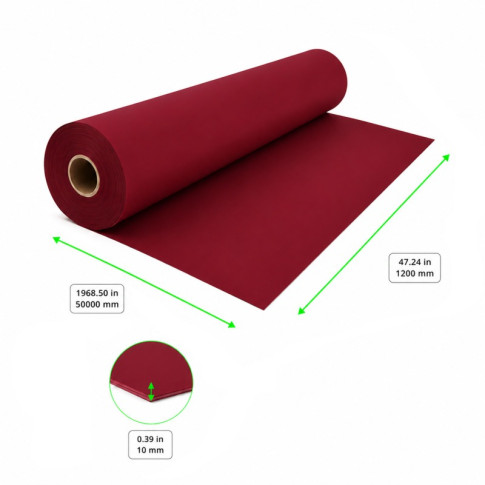 Nappe Spunbond en rouleau en PP bordeaux 1 200x50 000mm H10mm