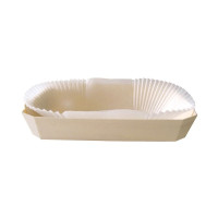 Moule de cuisson bois "Roméo" avec caissette papier  186x115mm H39mm 600ml