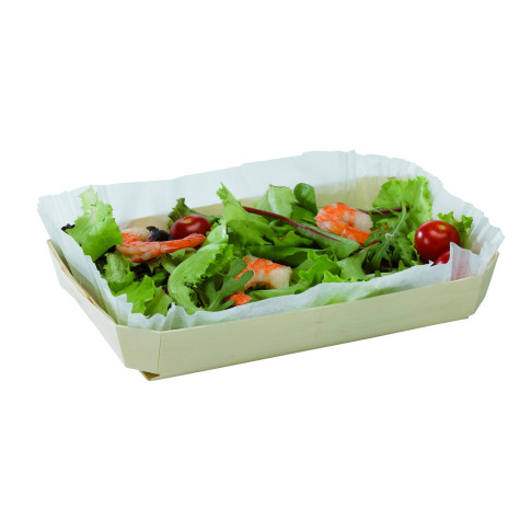 Moule de cuisson bois avec caissette papier  260x160mm H40mm 750ml