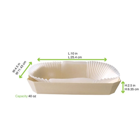 Moule de cuisson bois avec caissette papier  265x115mm H70mm 1200ml