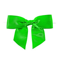 Noeud satin vert avec lien  86
