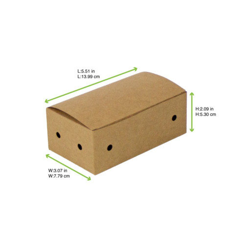 Boîte Kraft 9 Nuggets  140x78mm H53mm
