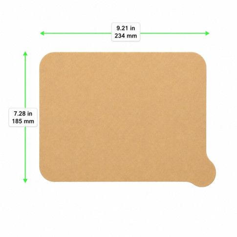 Opco kraft opercule de scellage pour contenant 234x185mm