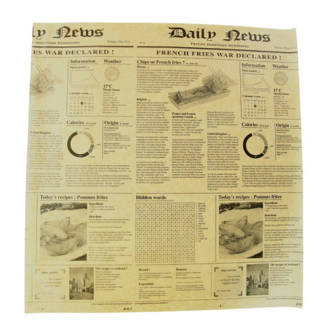 Papier brun ingraissable en BD - impression journal     380x400mm