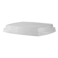 Couvercle dôme transparent rectangulaire en plastique PET 225x180mm H37mm