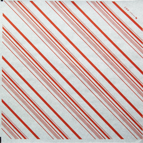 Papier alimentaire blanc ingraissable décor rouge  310x320mm
