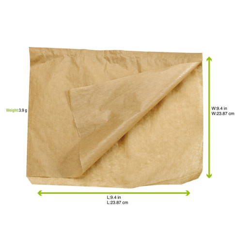 Sac papier brun ouvert sur 2 côtés  240x240mm