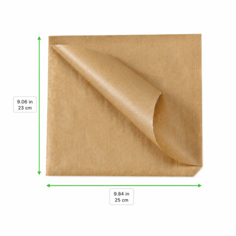 Sac papier brun ouvert sur 2 côtés, 25*23cm  250x230mm