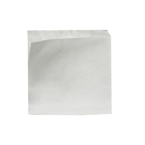 Sac papier blanc ingraissable ouvert sur 2 côtés  170x170mm