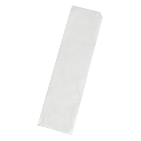 Sac papier blanc ingraissable ouvert sur 2 côtés  340x85mm